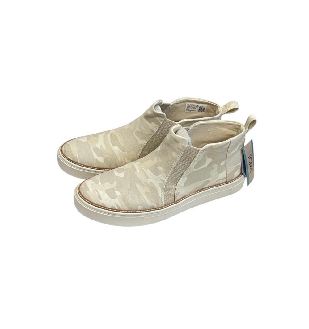 NWT TOMS Women's Bryce Camo Canvas Mid Cut Slip On Sneakers Size 9.5